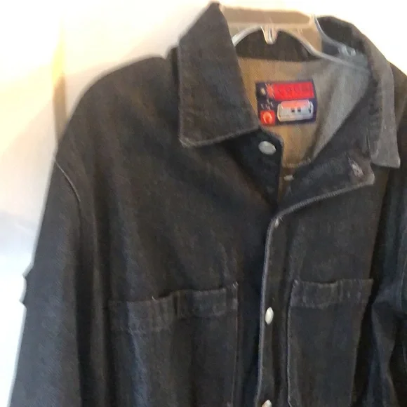 coogi australia down under blue Denim Jean Jacket Men’s Large pit to pit 